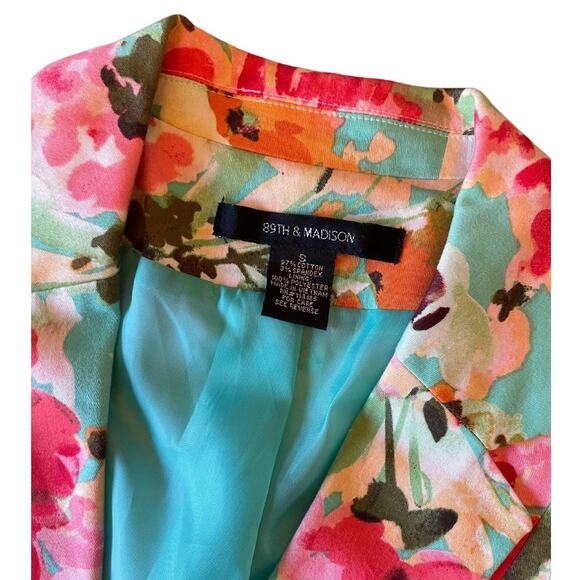 89th & Madison Floral Spring Blazer Size Small 0616J - Picture 2 of 7